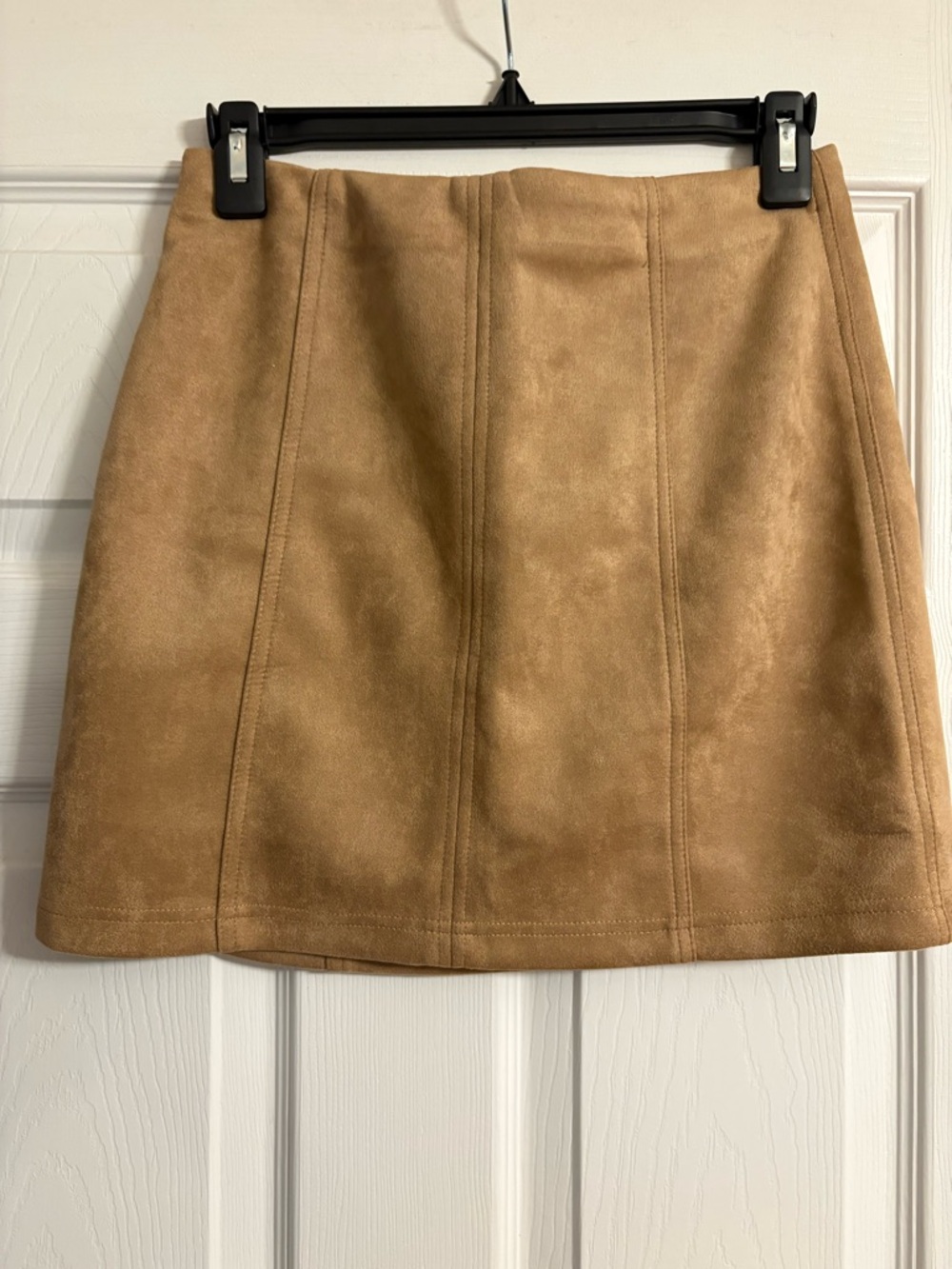 Wild Honey Camel Beige Suede-look Mini Skirt
